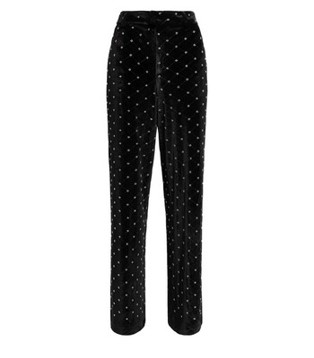 

Weili Zheng Black Velvet Wide Leg Trousers Woman, Черный, WWZPL210-N107