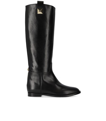 

Черные сапоги Elisabetta Franchi с женщиной-гвоздиком, Черный, SA04C26E2-110