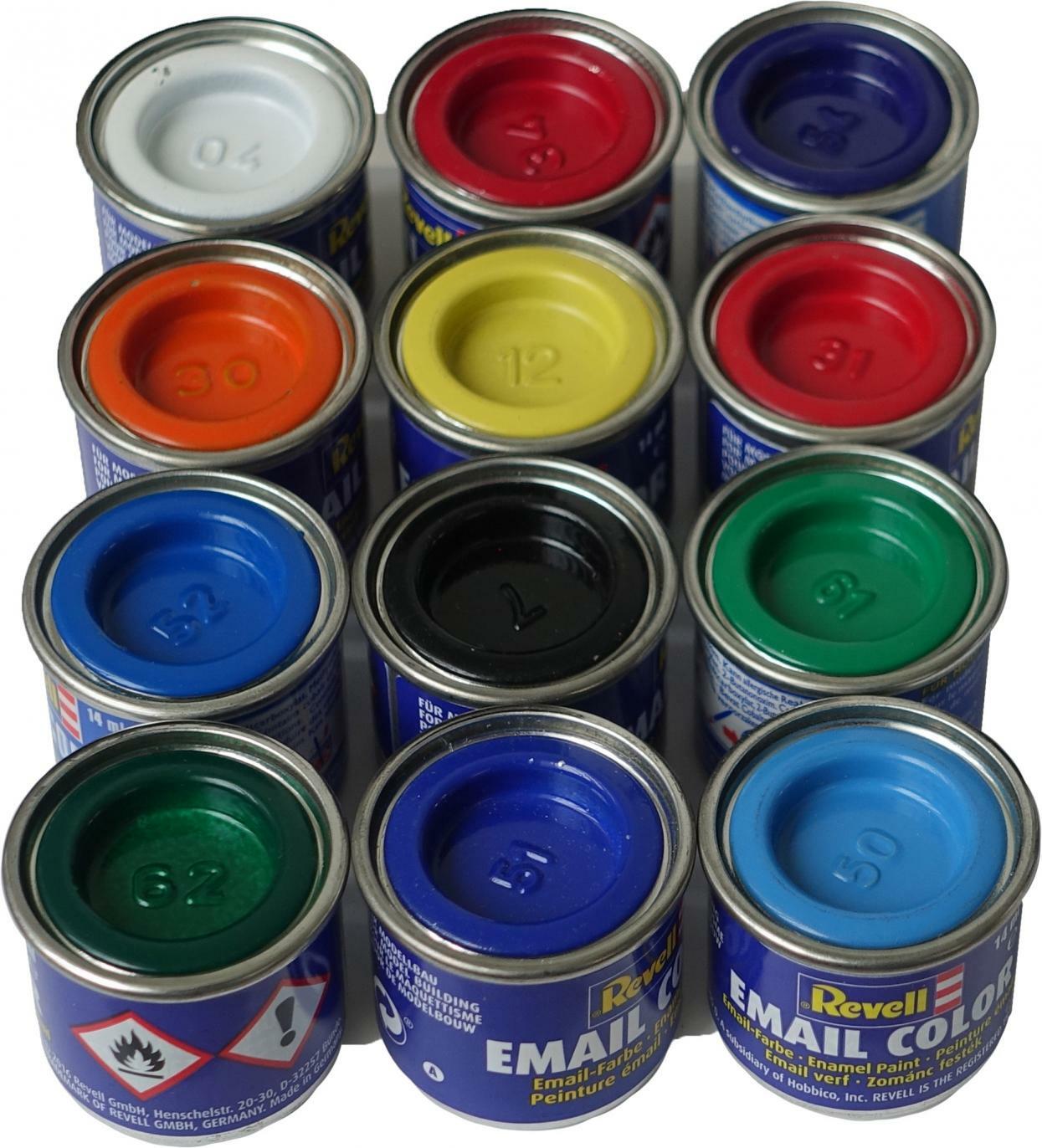 REVELL® ENAMEL GLOSS / MATT PAINT TINS CANS 14ml - FOR MODEL KITS