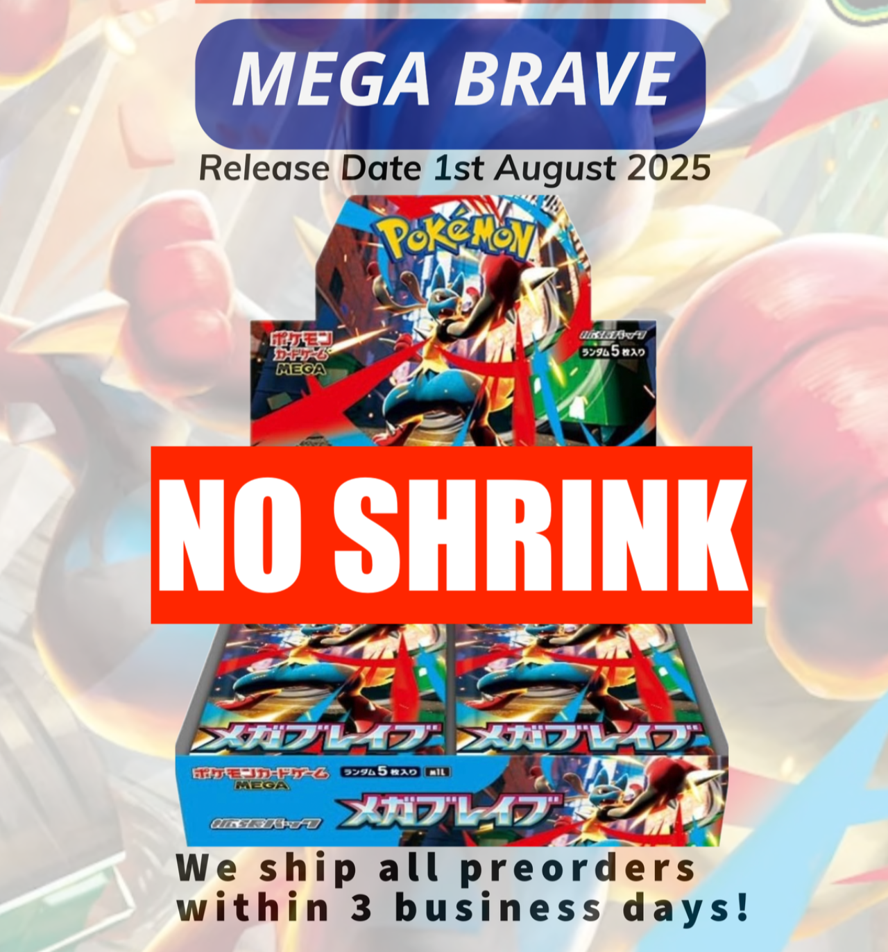 Mega Brave Booster Box M1L Pokemon Card Japanese New No