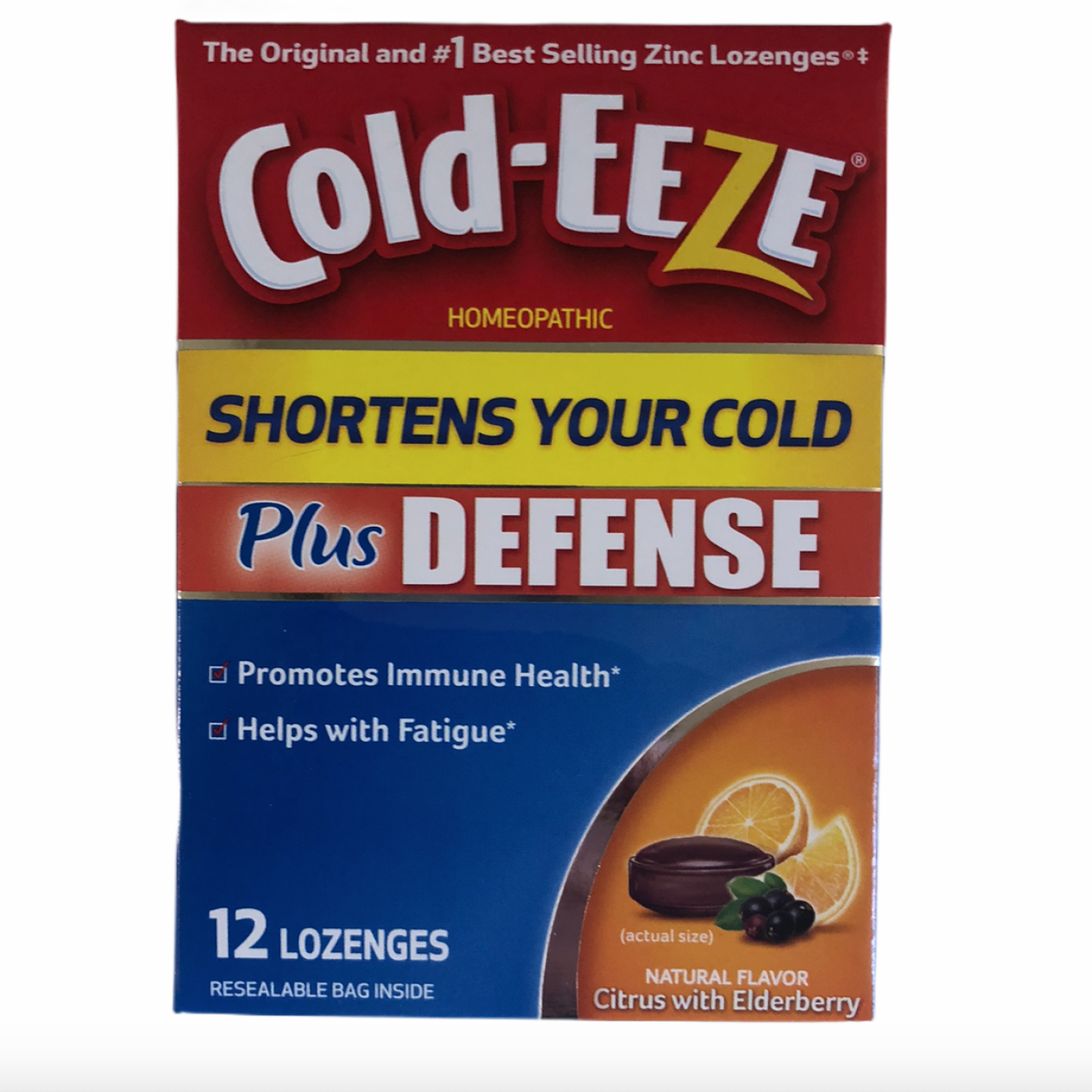 Cold-Eeze Plus Defense Citrus with Elderberry 12 Lozenges