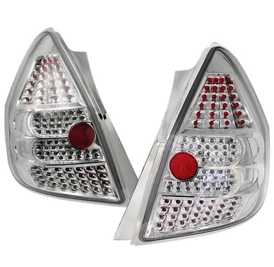 FITS HONDA FIT JAZZ 2001-2008 LED LOOK TAIL LIGHTS CHROME LEFT+RIGHT