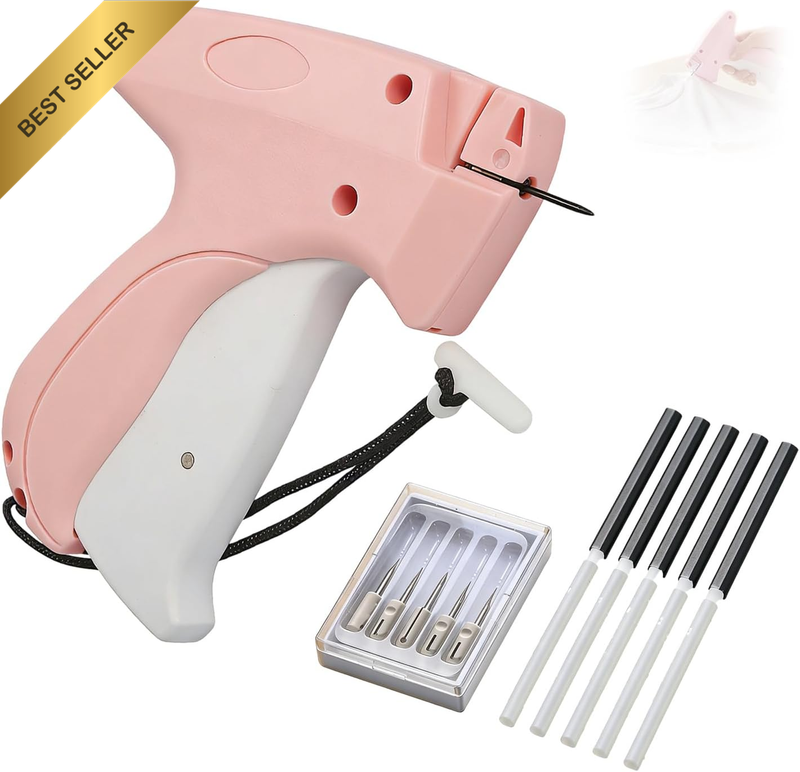 Handheld Clothes Stitch Gun, Quick Clothing Fixer - 5 Needle Mini Sewing Tool wi