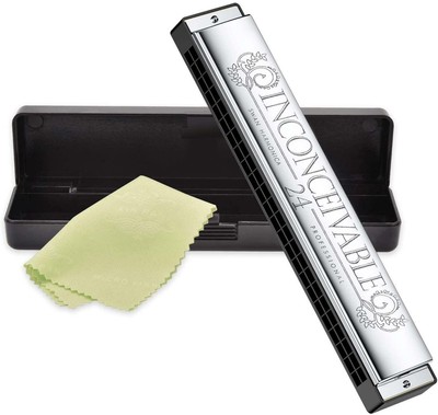Mundharmonika c 24 Loch Mundharmonikas Blues Harp Tremolo Harmonika