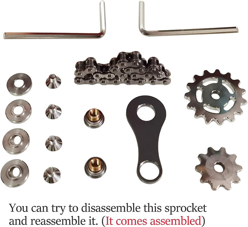 Sprocket Fidgets Chain Stainless Steel Fidget Cube Gears Linkage Bike Chain Nove