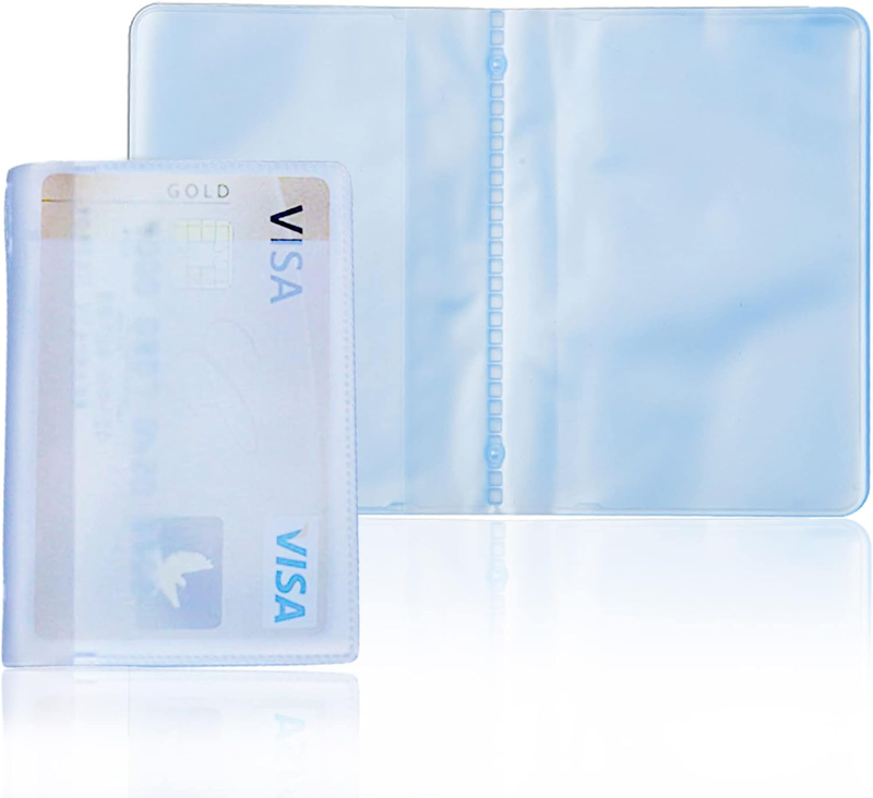 Plastic Wallet Insert Credit Card Holder Transparent (10 Page 20 Slots, 1 Pack)