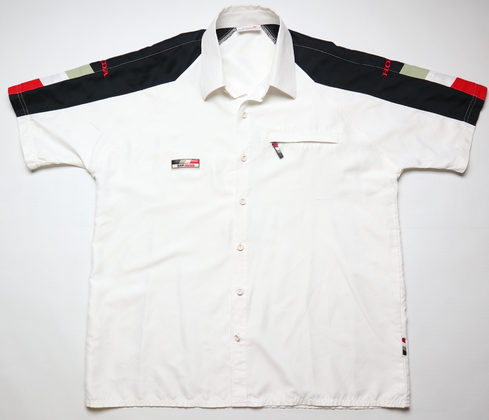 BAR HONDA F1 TEAM VINTAGE RACING BUTTON UP SHIRT JERSEY