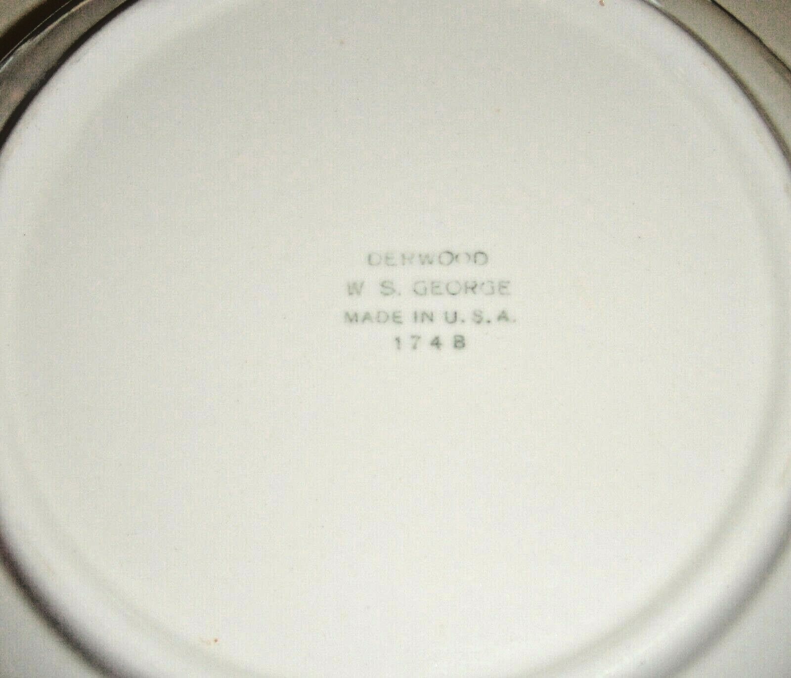 2 Derwood, W. S. George Vintage bowls # 1748,  One 9