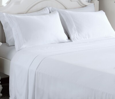 1800 Series 4 Piece Bed Sheet Set Deep Pocket Hotel Luxury Ultra Soft Sheets set