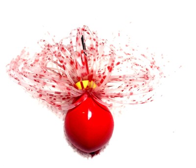 Solid Red Splattered Blood Custom Hand-Made Weedless Bass Fishing Jig