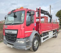 2015 DAF LF 55.250 HIAB XS111 GRAB CRANE DROPSIDE 18 TON EURO-6 186,000 MILES