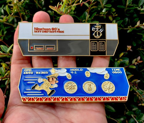 チャレンジコイン　USN ヨッシー　マリオ Nintendo Super Mario Navy Chief Mess CPO Video Game