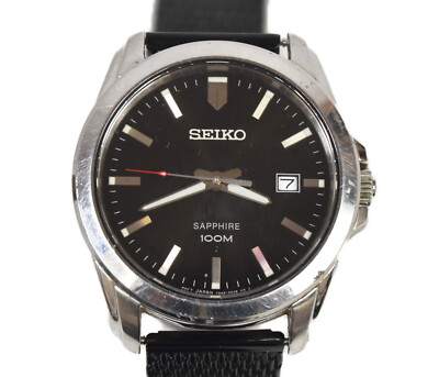 SEIKO ソーラー腕時計 ブラック 100M(価格＄295.00)美品 箱あり SEIKO ソーラー腕時計 ブラック 100M(価格＄295.00)美品 箱あり 時計