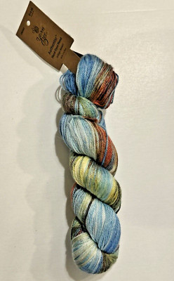 1 Hank Yarn Bee Authentic Hand-Dyed Blend Indigo Desert Superwash Merino Lyocell
