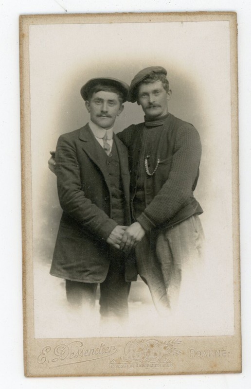 Dessendier Roanne Photo Cdv, Les Amoureux Lovers Gay Interest Homosexuel