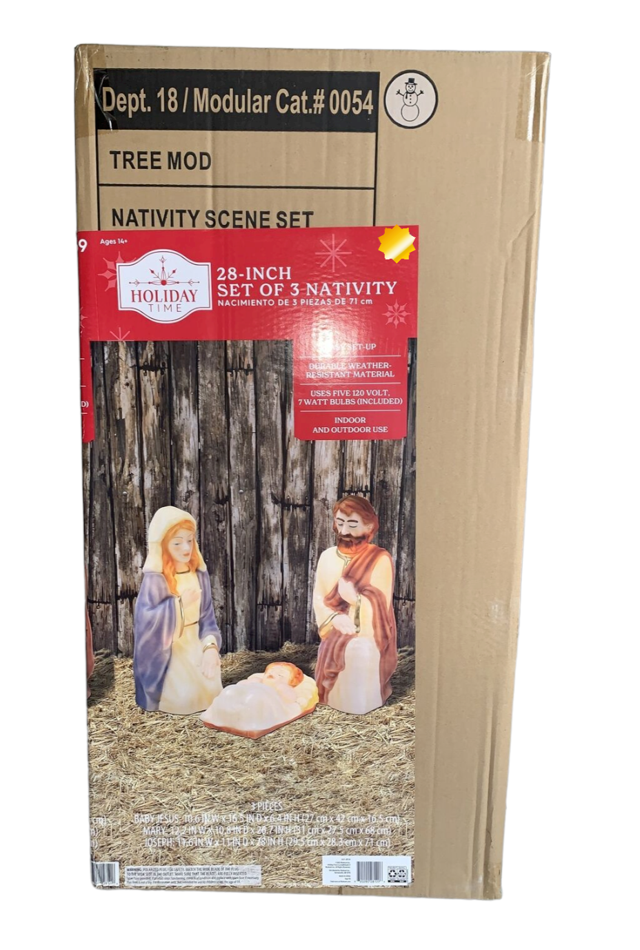 ✅IN HAND ✅Holiday Time 28" Set of 3 Nativity Scene Light