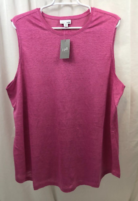 Women's J. Jill Pleated Back Love Linen Tank 2X