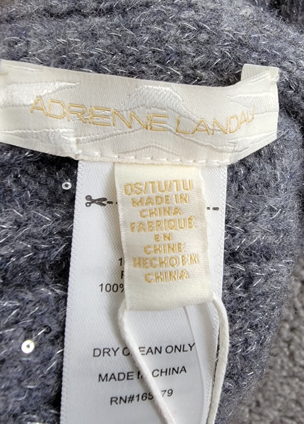 Adrienne Landau Wool The Lyla Scarf Women's One Size Storm Front - Picture 7 of 13