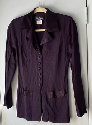 Vintage Blouse Purple Jacket Style Be Smart USA Junior 7/8 