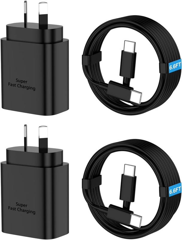 2 Pack 45W Super Fast Charger USB C Fast Charging Compatible with Samsung Galaxy