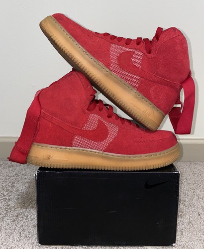 Nike Air Force 1 One High Red Gum 9.5 Gym Light Brown 806403 601 Suede 2 3 4 5 6 eBay