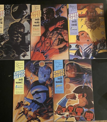CrossRoads #1,2,3,4,5 (1988 Complete 1First Comics Set) F/VF