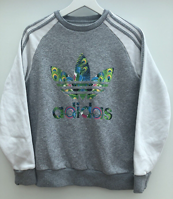 Adidas originals floral cheap sweatshirt with trefoil logo