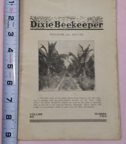 Dixie Beekeeper. May 1924 Vintage Georgia Beekeeping Journal Magazine Book