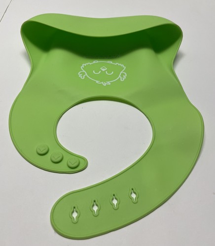 Set Of 2 Silicone Baby Bibs Happy Healthy Parent Stain Protection Blue Green NEW