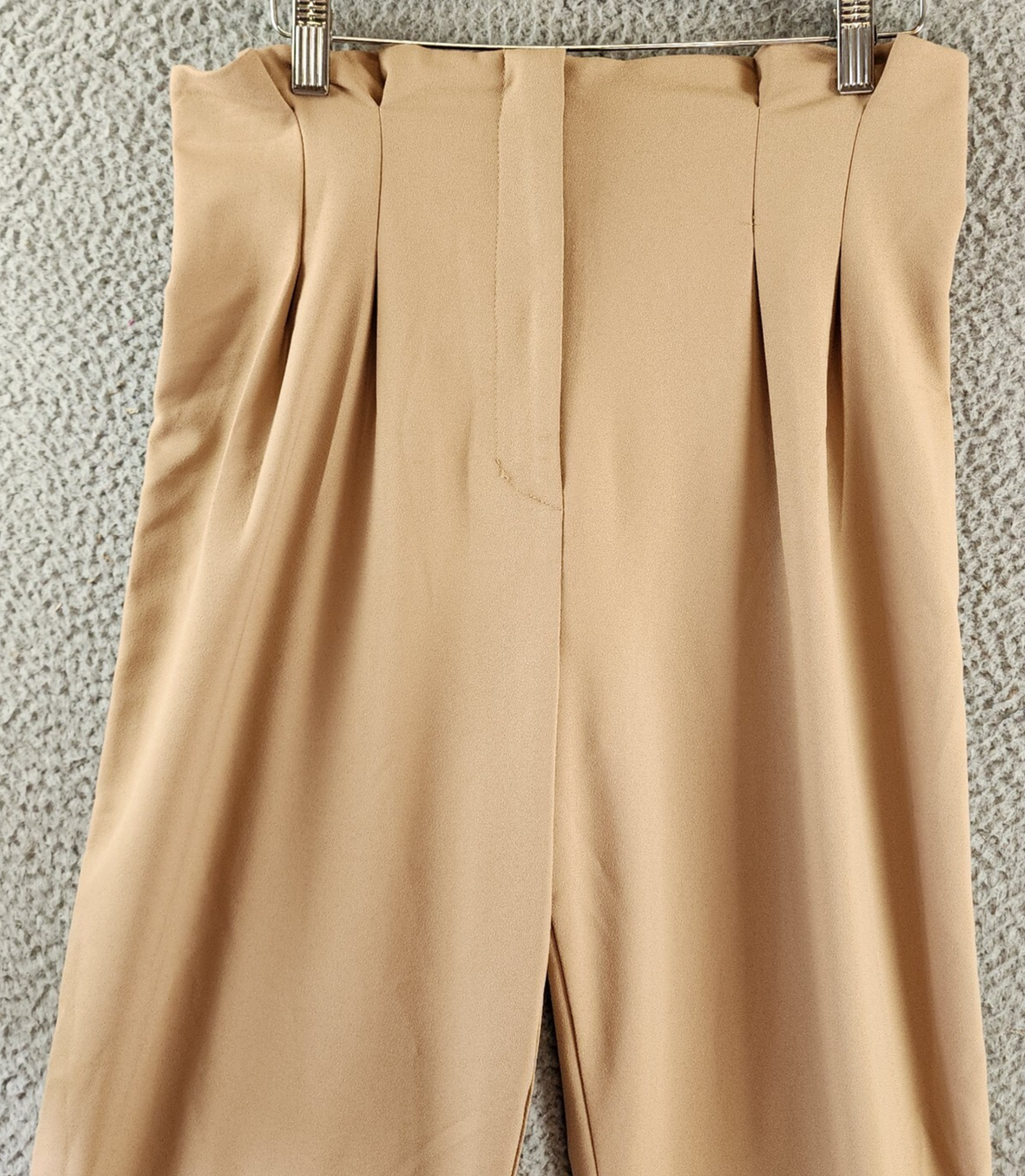 AQUA Pleated-Waist Wide-Leg Pants Women's M Coco Elastic Waist Zipper Closure~ - Picture 3 of 11