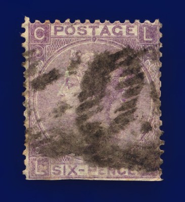 1865 SG97 6d Lilac (Hyphen) Plate 5 J73(2) LC Good Used Cat £140 ckbt