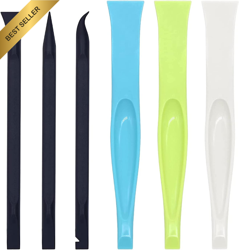 6Pc Plastic Carbon Fiber Multi-Purpose Scraper Non-Scratch Sticker Label Remover