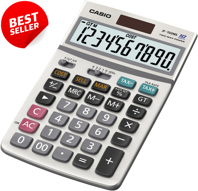 JF-100BM Standard Calculator Multicolor 4.25x6.87 Office Desk - US