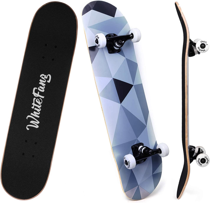 S For Beginners, Complete Skateboard 31 X 7.88, 7 Layer Canadian Maple