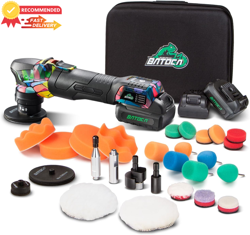 S4 Cordless Polisher Brushless Motor 1"/3" Backplates 12V 2.5Ah Car Wax Buffing