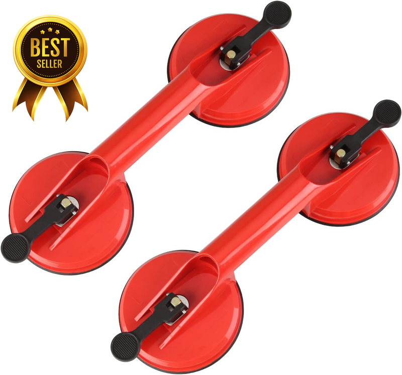 2 Pack Heavy Duty Plastic Glass Suction Cup Lifter Vacuum Plate Handle