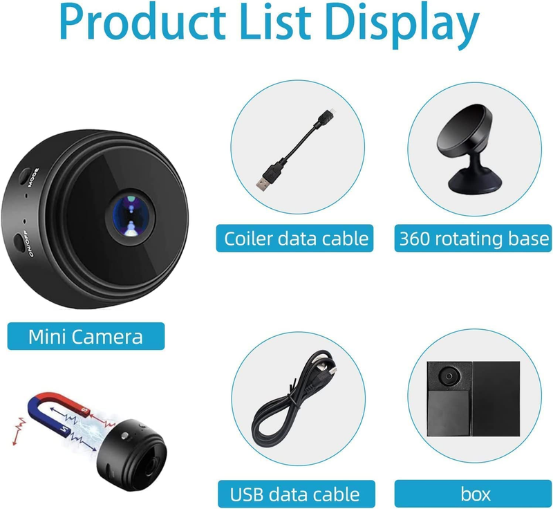Mini Wireless Wifi Camera HD 1080P Home Security Cameras with Feed Covert Baby N