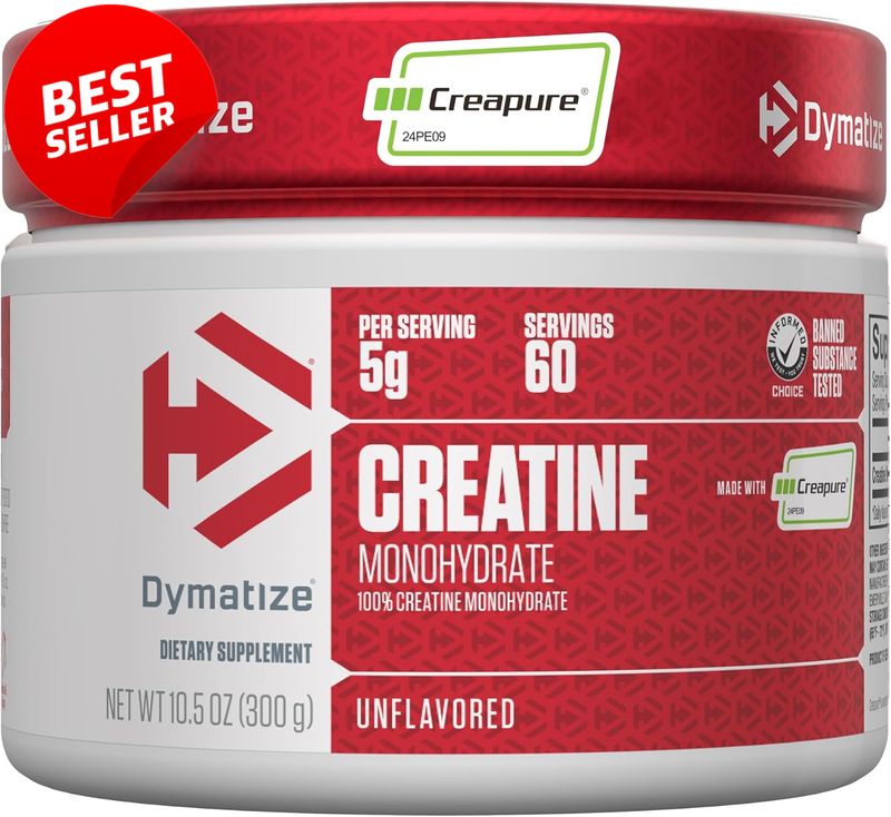 Creatine Monohydrate Creapure 300g 60 Servings 5g Scoop Gluten Free - US