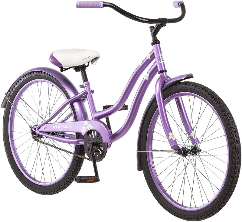 Kulana Hiku Mens and Womens Beach Cruiser Bike, 24 or 26-Inch Wheels, Single-Spe