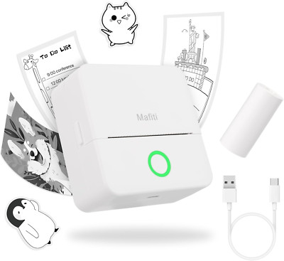 Mafiti Mini Bluetooth Inkless Thermal Photo Printer,Compatible with Ios Android 