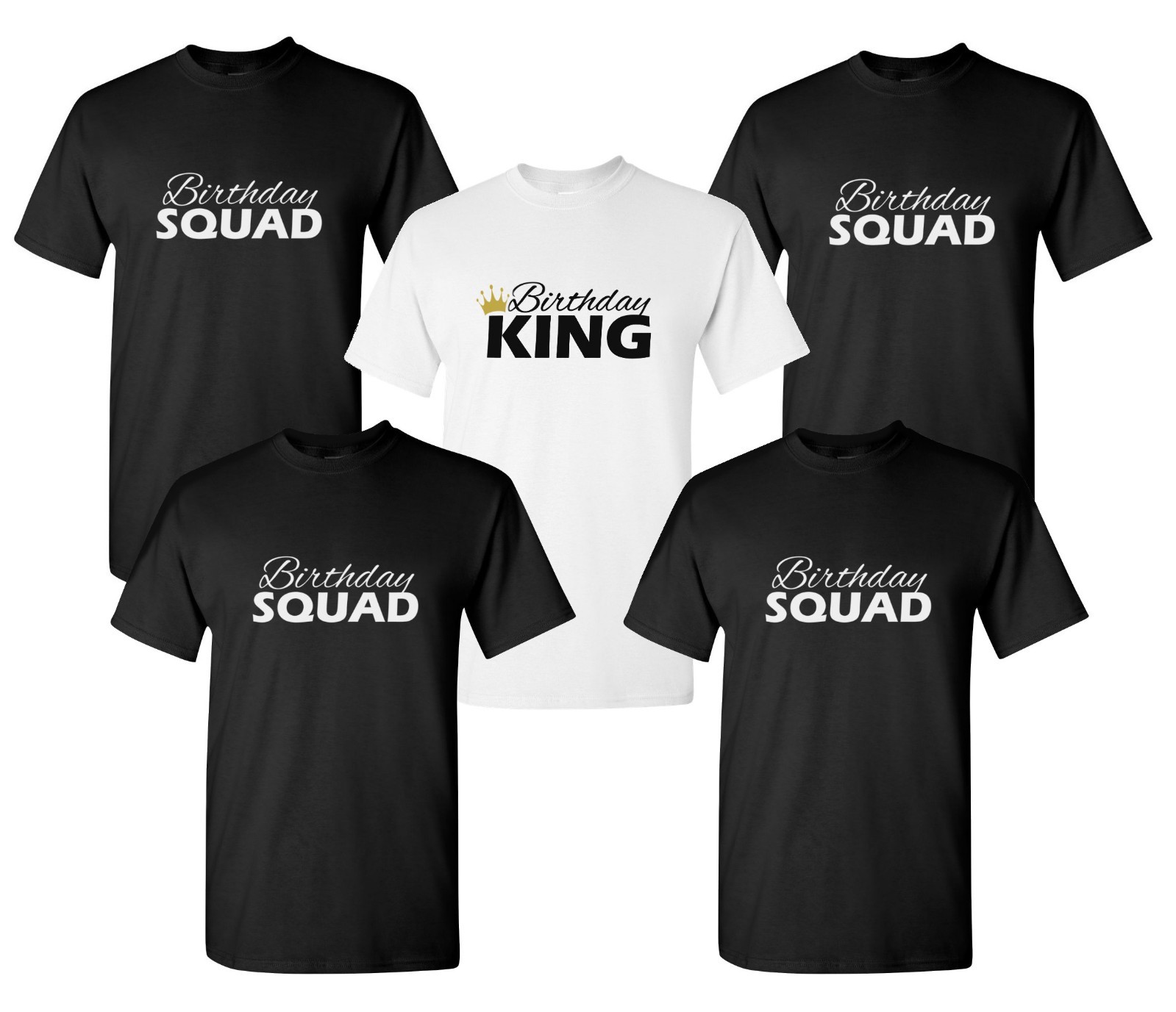 Birthday Squad Shirts #2 Bday King T-Shirt Gift For Him Funny Party Men's  Tee | eBay