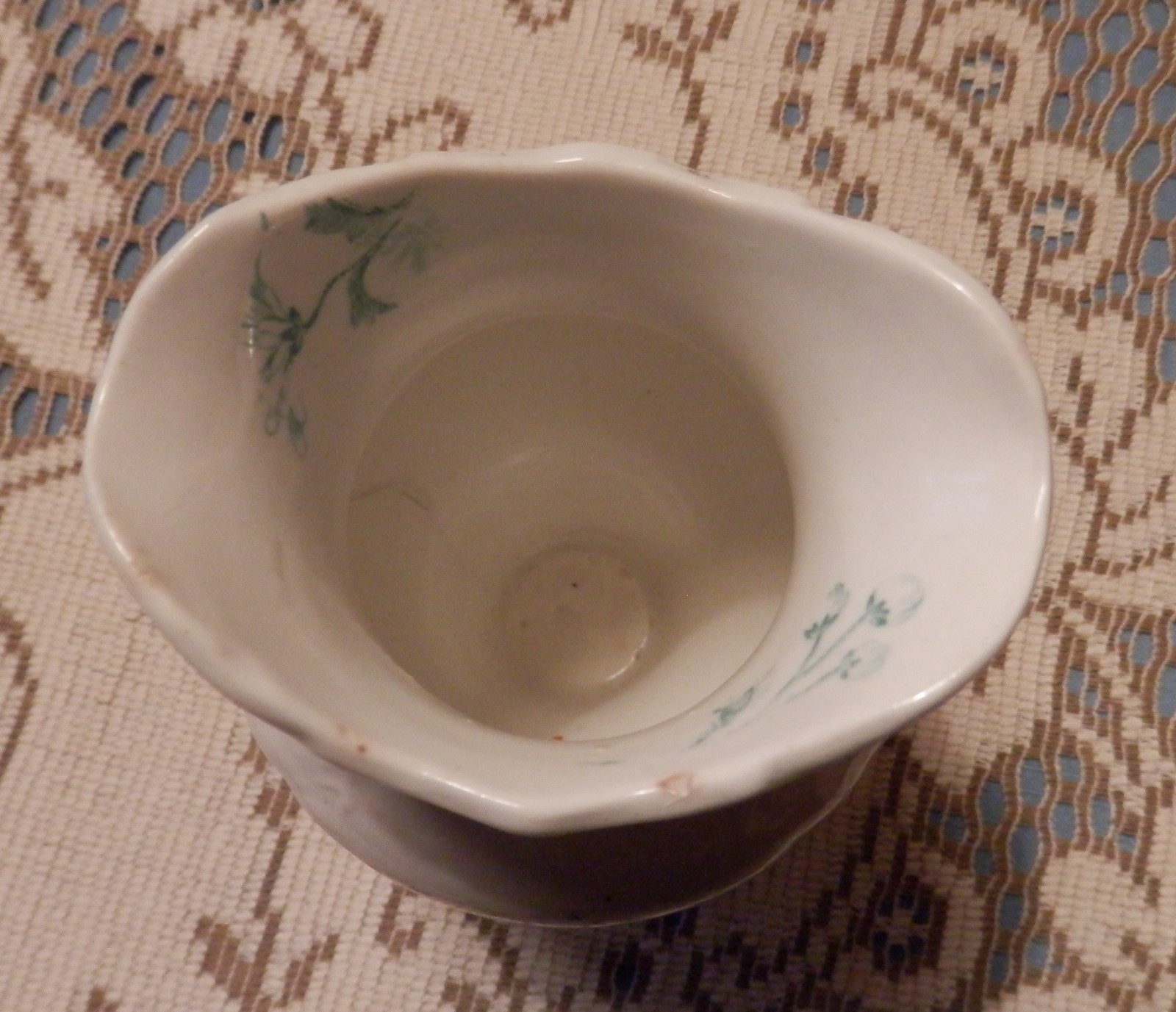 ANTIQUE CORNELL CHINA VICTORIAN BOWL AND PITCHER SET FLOWER OR TOOTHBRUSH HOLDER