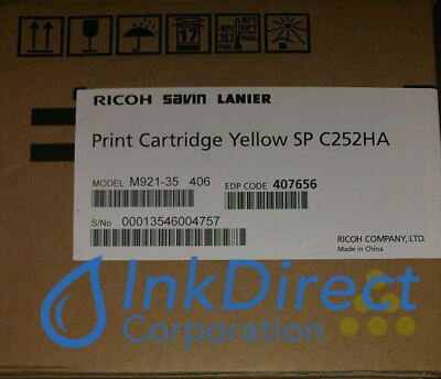 Genuine Ricoh 407656   SP C252HA C262 Toner Cartridge Yellow