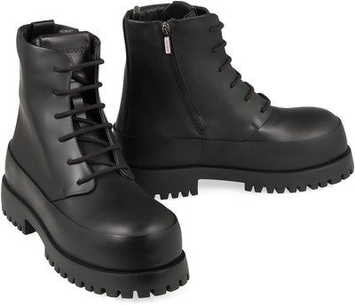 FERRAGAMO FERRAGAMO FEDE LEATHER ANKLE BOOTS