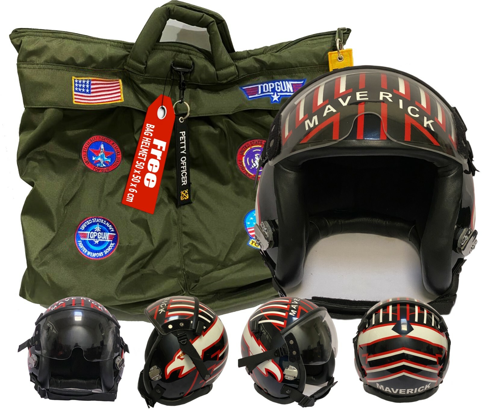 TOP GUN HGU-55P&HGU-33PバイザーKIT マーベリックLサイズ