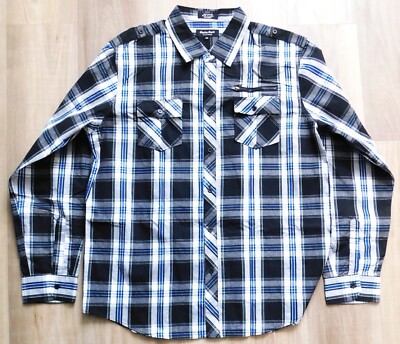 Eighty Eight Platnum  2X Lng Sleeve w/shades of Black Blue & Grey Shirt (CLS24)