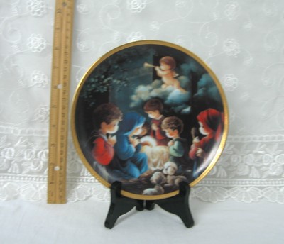 Hamilton Plate Collection Vintage 1991 Precious Moments Come Let Us Adore Him
