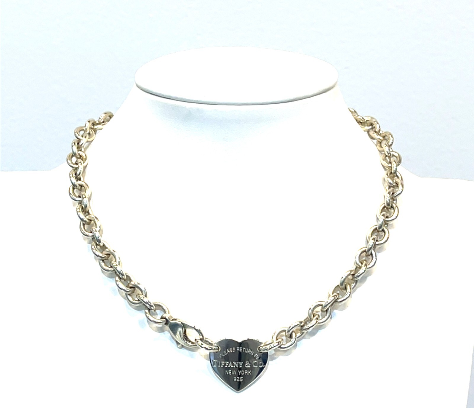 【激レア】Old Tiffany heart necklace Authentic Tiffany & Co. Vintage Return To Large Heart Beaded
