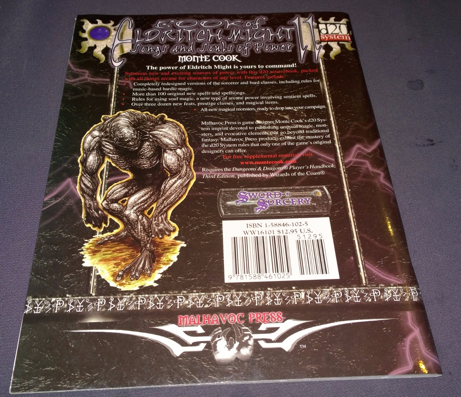 Sword and Sorcery Book or Eldritch Night songs & Souls of power D20 Monte Cook