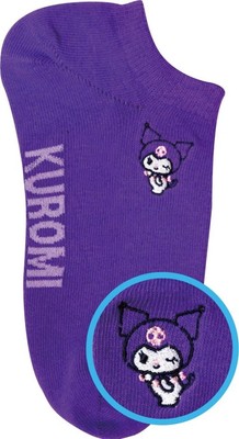 Sanrio Embroidery Socks Kuromi Vivid Adults (22~24cm)